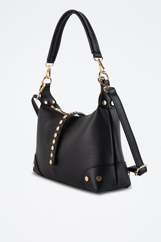 Bandolera de piel Jim - Negro
