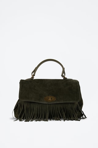 Bolso de piel Mick  - Verde oscuro