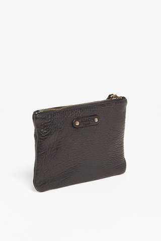 Bolso de mano de piel de cordero Zoé - Negro