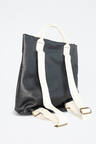 Mochila de piel Gao  - Negro