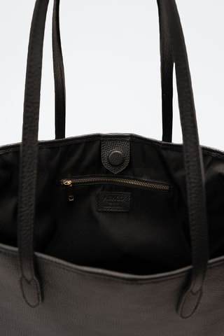 Bolso shopper de piel Sola - Negro
