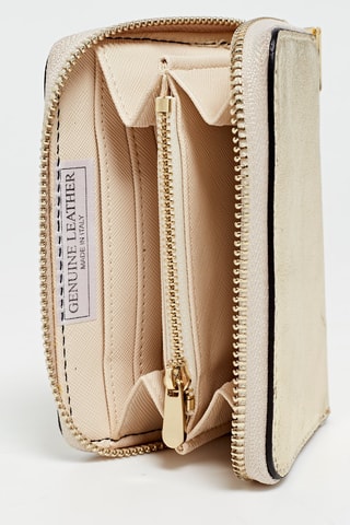 Cartera de piel Mini Gali - Dorado