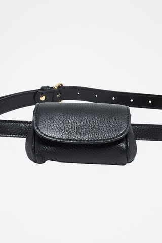 Monedero de piel de cordero Friend - Negro