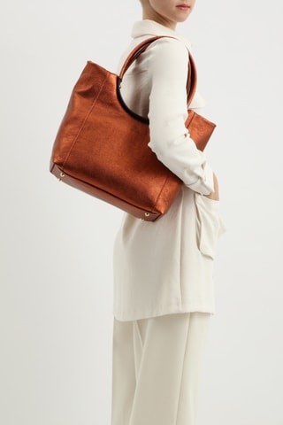 Bolso de piel Julia - Dorado