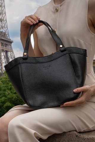 Bolso de piel Dana - Negro