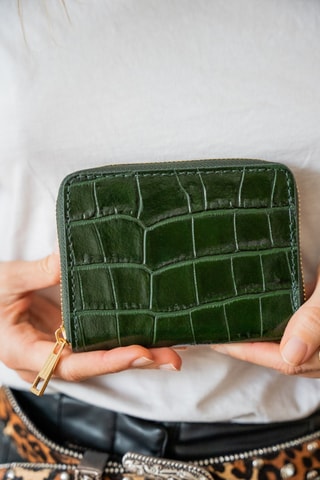 Cartera de piel Mini Wally - Verde