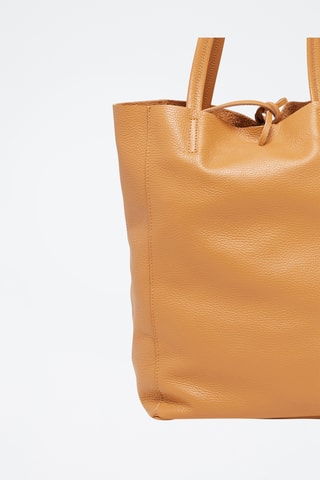 Bolso shopper de piel Tesa - Camel