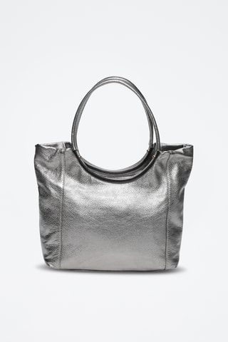 Bolso de piel Julia - Plateado