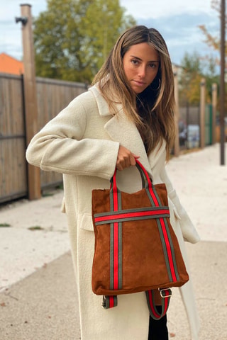 Mochila de nobuk Gao - Camel