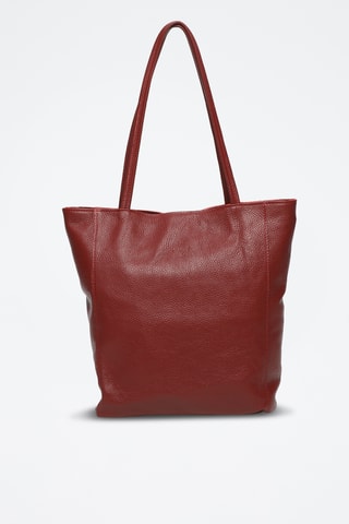 Bolso shopper de piel Renza - Burdeos