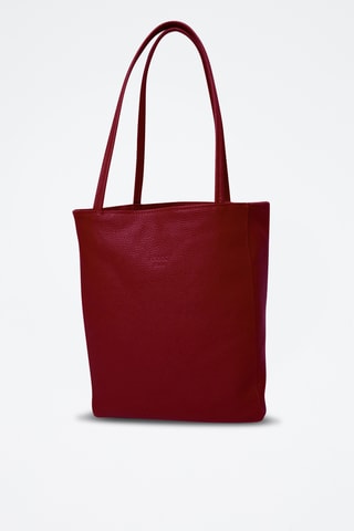 Bolso shopper de piel Renza - Burdeos