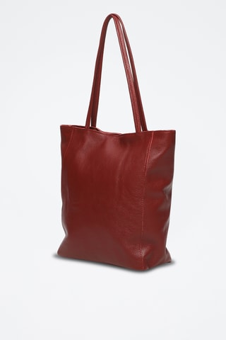 Bolso shopper de piel Renza - Burdeos