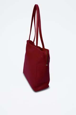 Bolso shopper de piel Renza - Burdeos