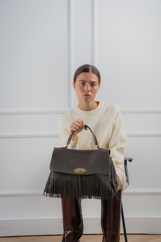 Bolso de piel Mick - Marrón