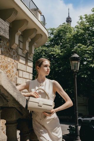 Bolso de piel Noa  - Beige