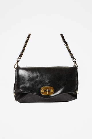 Bandolera de piel Hero - Negro