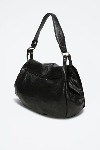 Bolso de piel de cordero Jamily - Negro