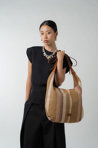 Bolso shopper de piel Gina - Camel