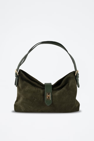 Bandolera de nobuk Ella - Verde