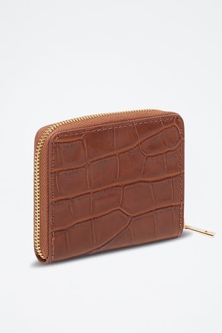 Cartera de piel Mini Wally - Camel