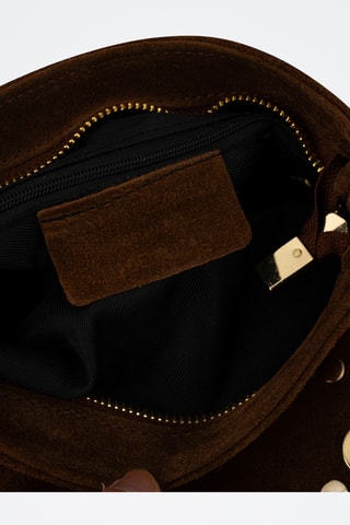 Bandolera de piel Velvet  - Marrón