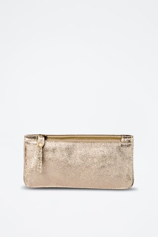 Cartera de piel de cordero Nina - Dorado