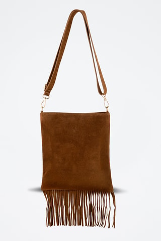 Bandolera de piel Velvet  - Camel