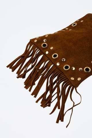 Bandolera de piel Velvet  - Camel
