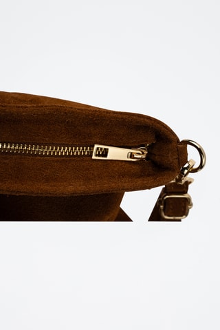 Bandolera de piel Velvet  - Camel