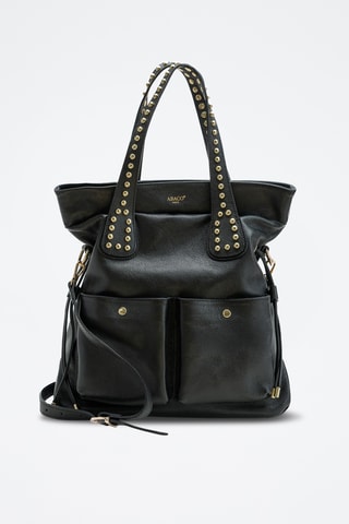 Sac porté épaule en cuir Blaze - Noir