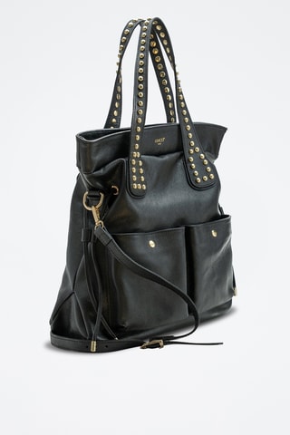 Sac porté épaule en cuir Blaze - Noir