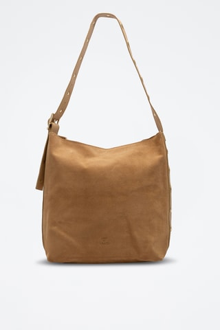 Sac porté épaule en cuir Nova - Marron clair