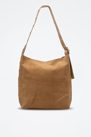 Sac porté épaule en cuir Nova - Marron clair
