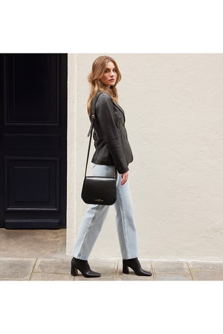 Borsa a tracolla in pelle Sarah - Nero