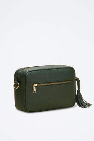 Borsa a tracolla in pelle granulata Aude - Verde