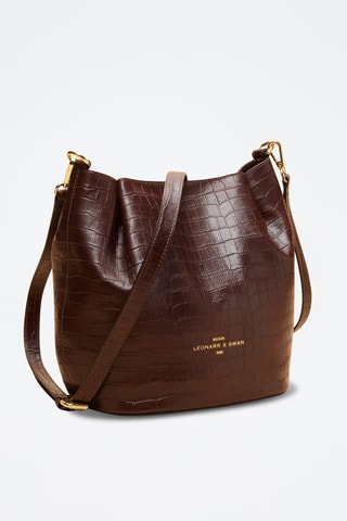 Borsa a secchiello in pelle Juliette - Cammello