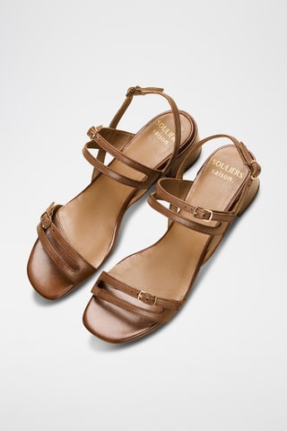 Sandali con tacco in pelle Violaine - Marrone