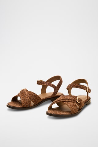 Sandali in pelle scamosciata Hermine - Marrone
