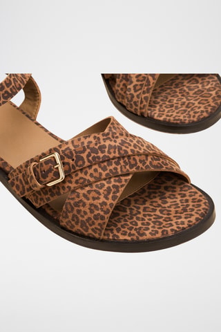 Sandali in pelle scamosciata Hermine - Marrone