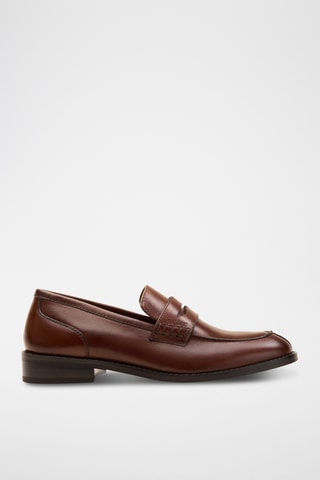 Mocassini con tacco in pelle Gita - Marrone