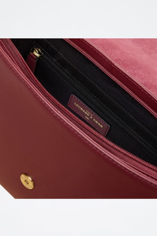 Borsa a tracolla in pelle Flore - Bordeaux