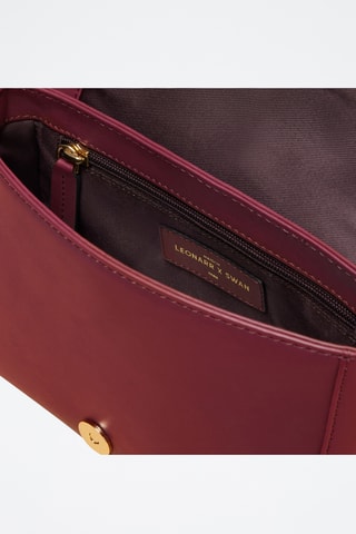 Borsa a tracolla in pelle Berthe - Bordeaux
