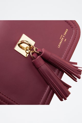 Borsa a tracolla in pelle Berthe - Bordeaux