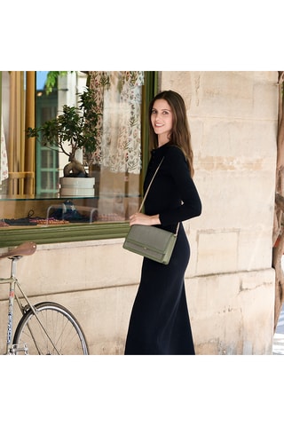 Borsa a tracolla in pelle Hélène - Verde