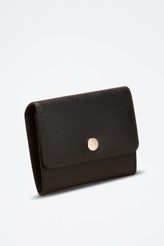 Portamonete in pelle Mona - Nero