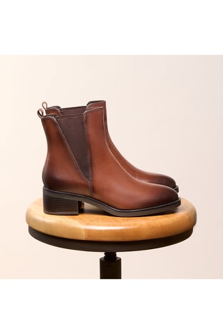 Stivaletti Beatles in pelle Gloria - Marrone