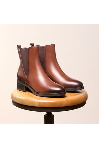 Stivaletti Beatles in pelle Gloria - Marrone