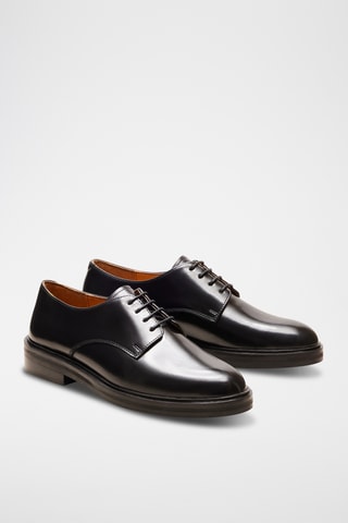 Stringate in pelle Laure - Nero