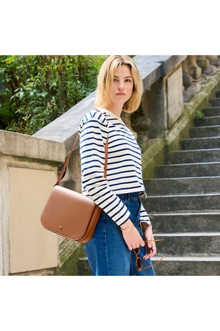 Borsa a tracolla in pelle Adèle - Marrone