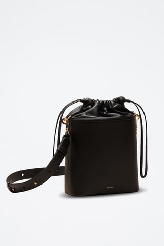 Borsa a secchiello in pelle Gwen - Nero
